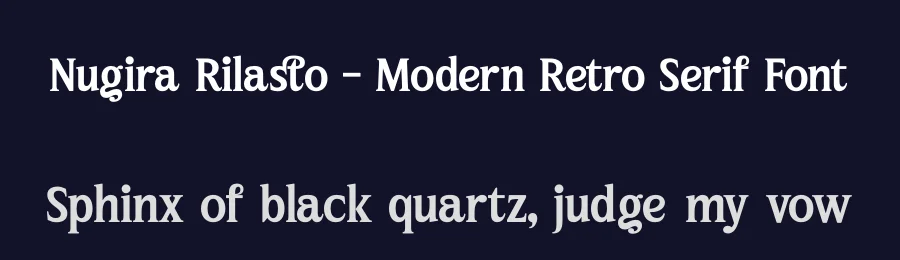 Nugira Rilasto – Modern Retro Serif Font by timelesstype.co — Display Font — thumbnail 2