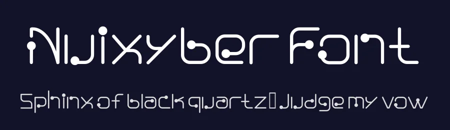 Nuixyber Font by ffeeaarr — Display Font — thumbnail 2