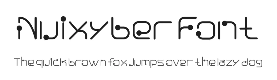 Nuixyber Font by ffeeaarr — Display Font