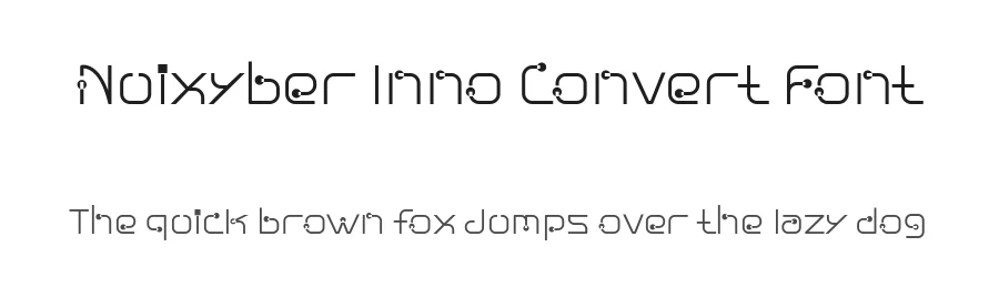 Nuixyber Inno Convert Font by ffeeaarr — Decorative Font