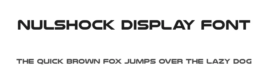 Nulshock Display Font by Typodermic โ Display Font