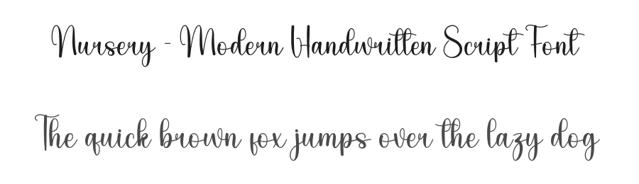 Nursery – Modern Handwritten Script Font by andikastudio — Script Handwritten Font