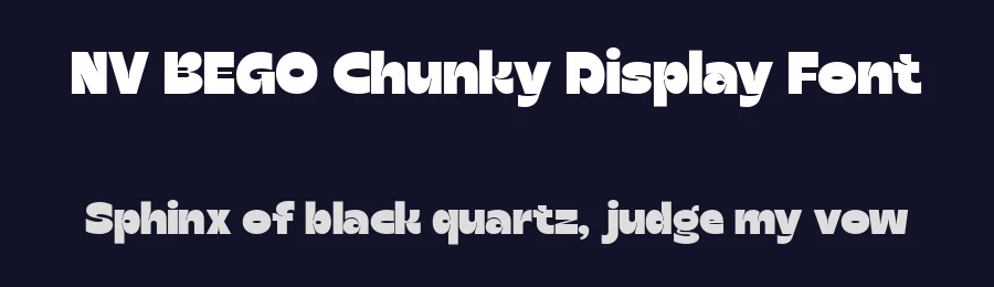 NV BEGO Chunky Display Font by novaratype — Display Font — thumbnail 2