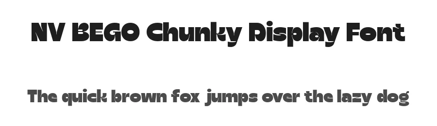 NV BEGO Chunky Display Font by novaratype — Display Font