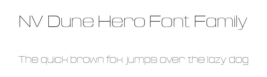 NV Dune Hero Font Family by novaratype — Display Font