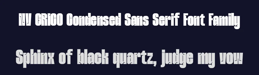 NV GRICO Condensed Sans Serif Font Family by novaratype — Decorative Font — thumbnail 2
