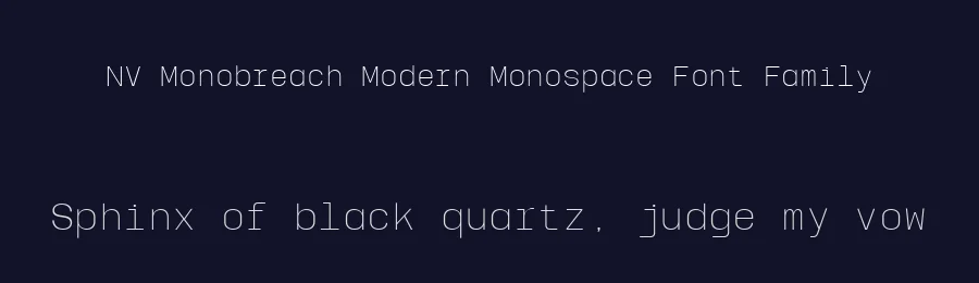 NV Monobreach Modern Monospace Font Family by novaratype — Display Font — thumbnail 2