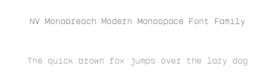 NV Monobreach Modern Monospace Font Family by novaratype — Display Font
