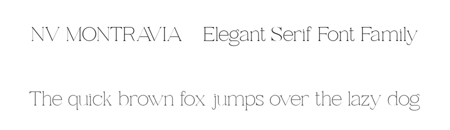 NV MONTRAVIA – Elegant Serif Font Family by novaratype — Display Font