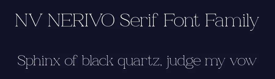 NV NERIVO Serif Font Family by novaratype — Serif Font — thumbnail 2
