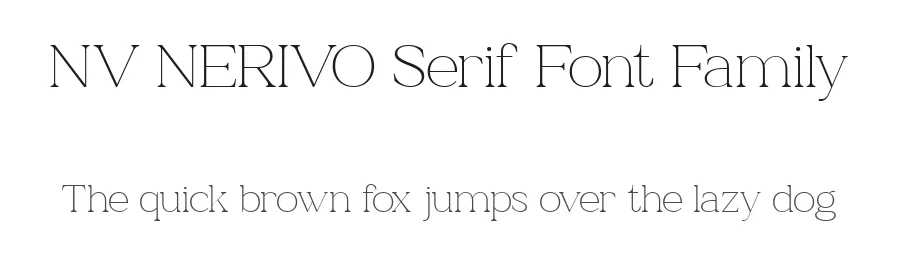 NV NERIVO Serif Font Family by novaratype — Serif Font
