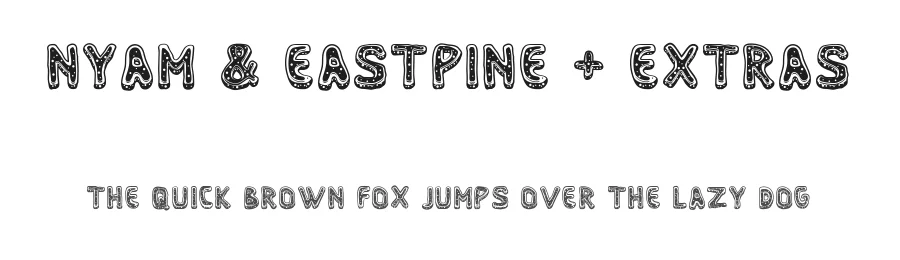 NYAM & Eastpine + Extras by Drizy — Display Font