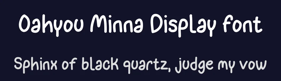 Oahyou Minna Display Font by Dhabee — Display Font — thumbnail 2