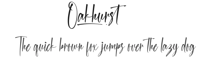 Oakhurst by RaisProject — Script Handwritten Font