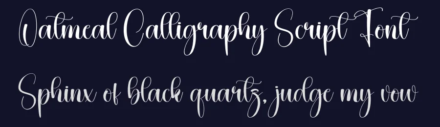 Oatmeal Calligraphy Script Font by creativeletter — Script Handwritten Font — thumbnail 2