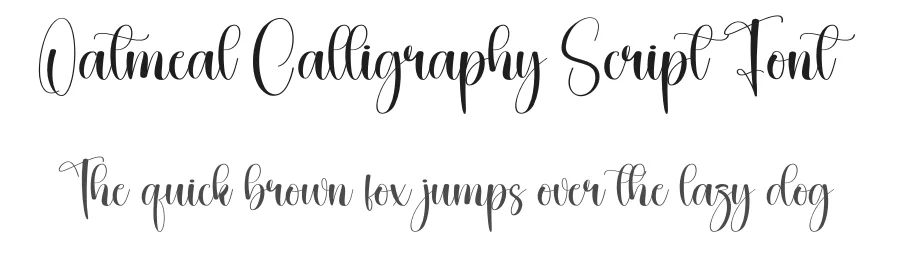 Oatmeal Calligraphy Script Font by creativeletter — Script Handwritten Font