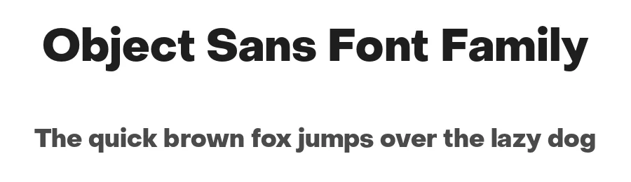 Object Sans Font Family by Alex Slobzheninov β Sans Serif Font
