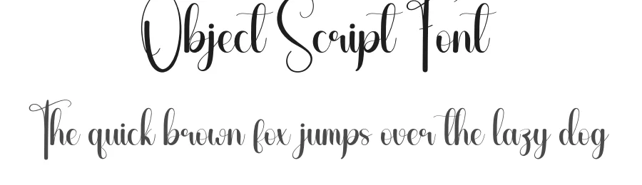 Object Script Font by andikastudio — Script Handwritten Font