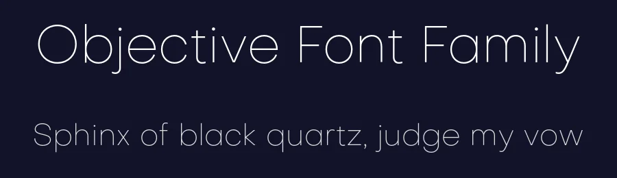 Objective Font Family by Alexander Slobzheninov — Sans Serif Font — thumbnail 2