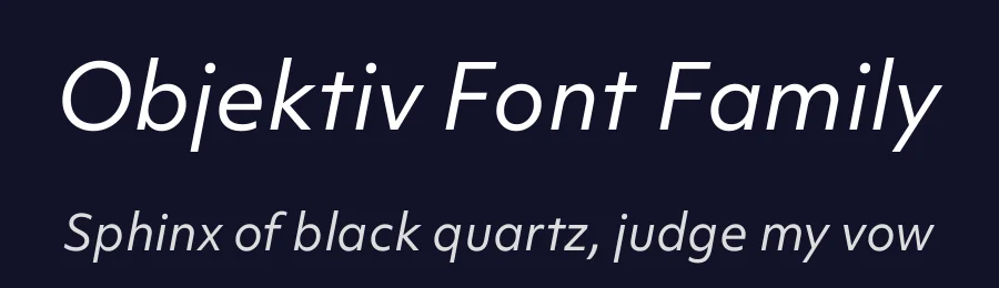 Objektiv Font Family by daltonmaag — Sans Serif Font — thumbnail 2