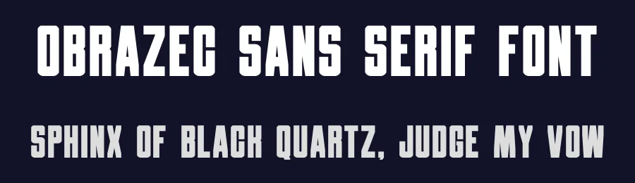 Obrazec Sans Serif Font by Ilya Zakharov — Sans Serif Font — thumbnail 2