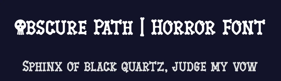 Obscure Path | Horror Font by Denustudios — Display Font — thumbnail 2