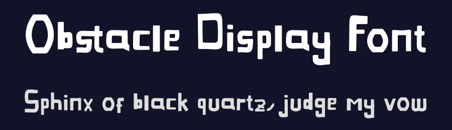 Obstacle Display Font by jetsmax — Display Font — thumbnail 2