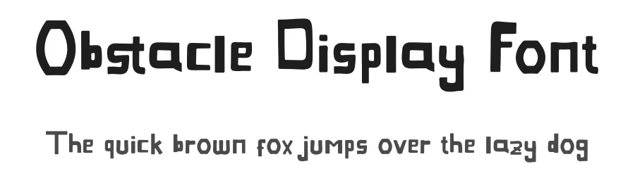 Obstacle Display Font by jetsmax — Display Font