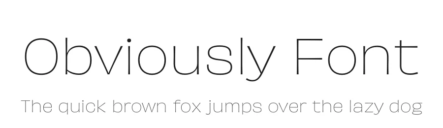 Obviously Font by OHNO — Sans Serif Font