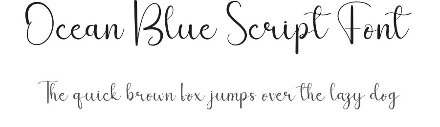 Ocean Blue Script Font by andikastudio — Script Handwritten Font