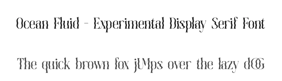 Ocean Fluid – Experimental Display Serif Font by timelesstype.co — Display Font