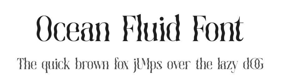 Ocean Fluid Font by timelesstype.co — Display Font
