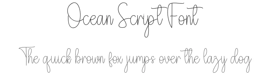 Ocean Script Font by andikastudio — Script Handwritten Font