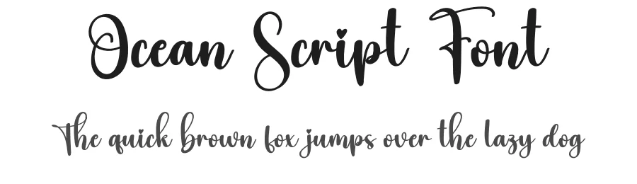 Ocean Script Font by creativeletter — Script Handwritten Font