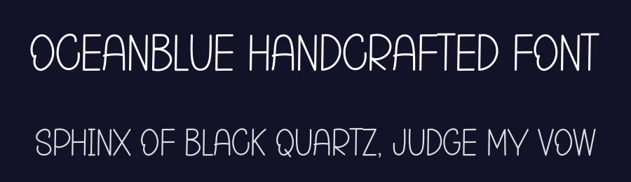 Oceanblue Handcrafted Font by freshtypeink — Display Font — thumbnail 2