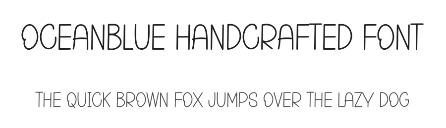 Oceanblue Handcrafted Font by freshtypeink — Display Font