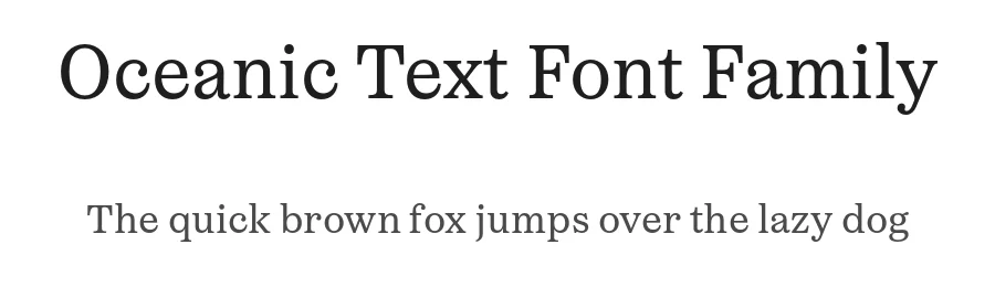 Oceanic Text Font Family by Interval Type — Serif Font