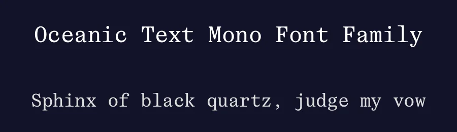 Oceanic Text Mono Font Family by Interval Type — Serif Font — thumbnail 2