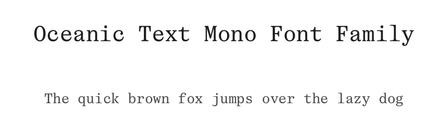 Oceanic Text Mono Font Family by Interval Type — Serif Font