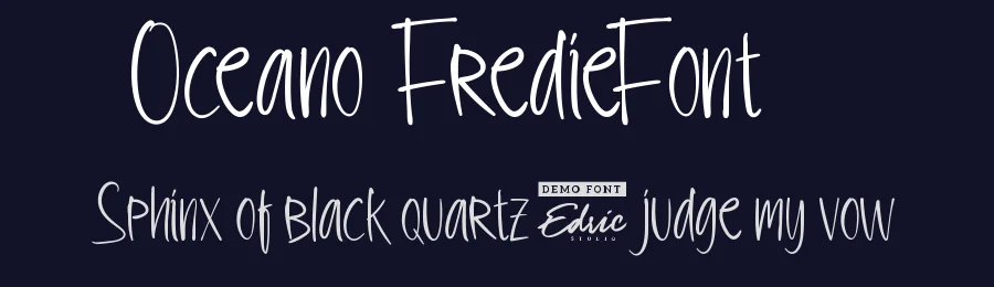 Oceano Fredie Font by edricstudio — Display Font — thumbnail 2