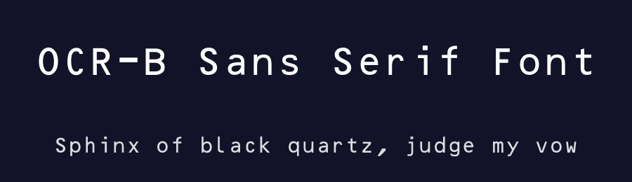 OCR-B Sans Serif Font by Raisty — Sans Serif Font — thumbnail 2