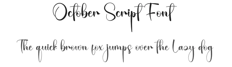 October Script Font by creativeletter — Script Handwritten Font