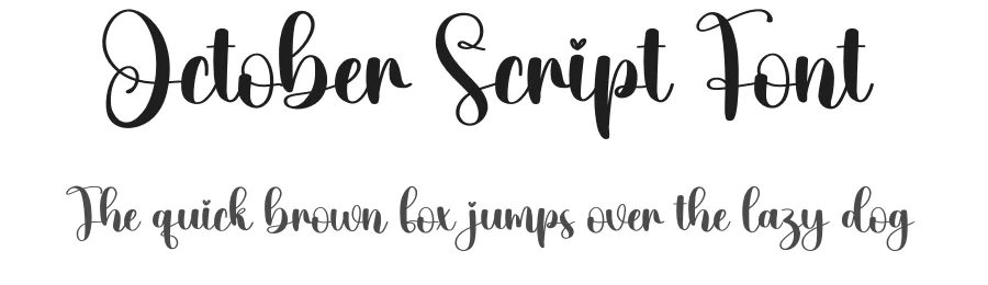 October Script Font by creativeletter — Script Handwritten Font