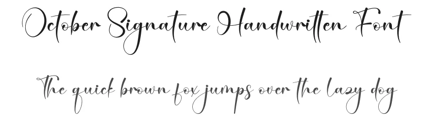 October Signature Handwritten Font by creativeletter — Script Handwritten Font