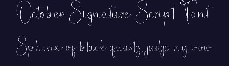 October Signature Script Font by creativeletter — Script Handwritten Font — thumbnail 2