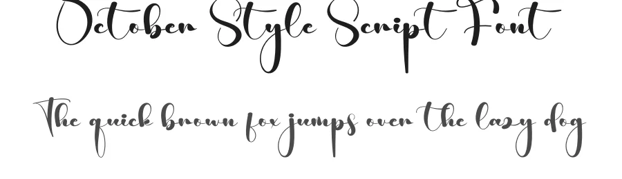 October Style Script Font by creativeletter — Script Handwritten Font