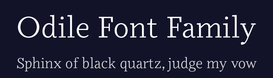 Odile Font Family by Sibylle Hagmann — Serif Font — thumbnail 2