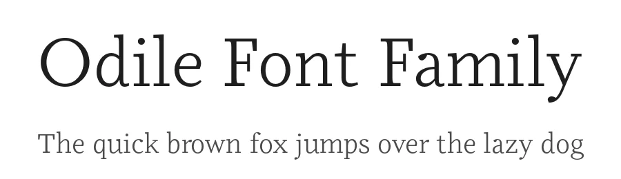 Odile Font Family by Sibylle Hagmann — Serif Font