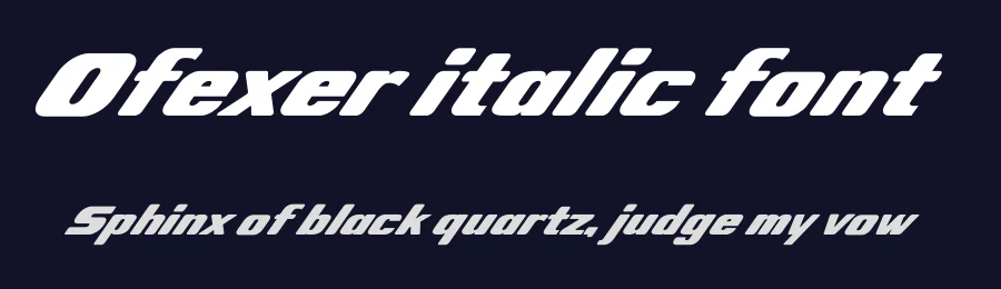 Ofexer italic font by ffocoround — Display Font — thumbnail 2