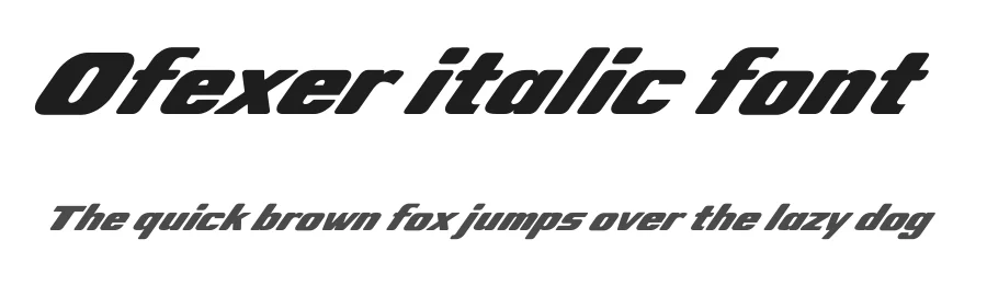 Ofexer italic font by ffocoround — Display Font